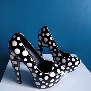 Polka Dot High Heel Shoes